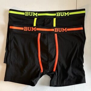 BUM Black Boxer Briefs with Neon Accents